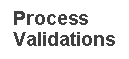 Text Box: Process 
Validations
